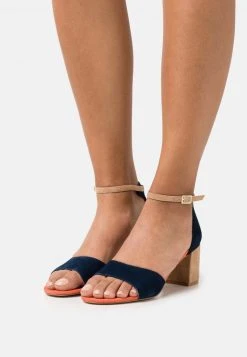 Nuevo 🛒 Anna Field LEATHER - Sandalias - Dark Blue, Mujer 😍