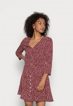 Mejor precio ⌛ Anna Field WOVEN BUTTON THROUGH EVE DRESS - Vestido Informal - Red White, Mujer 🥰