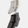 Promoción ⌛ Anna Field 8PP LEOPARD ANKLE - Calcetines - Grey/black, Mujer ✨