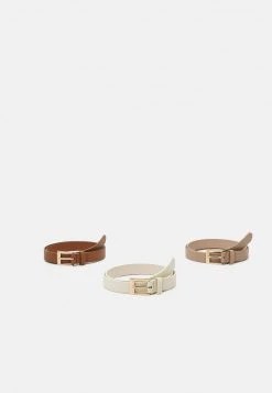 mejor venta 🔔 Anna Field 3 PACK - Cinturón - Cognac/off-white, Mujer ⌛