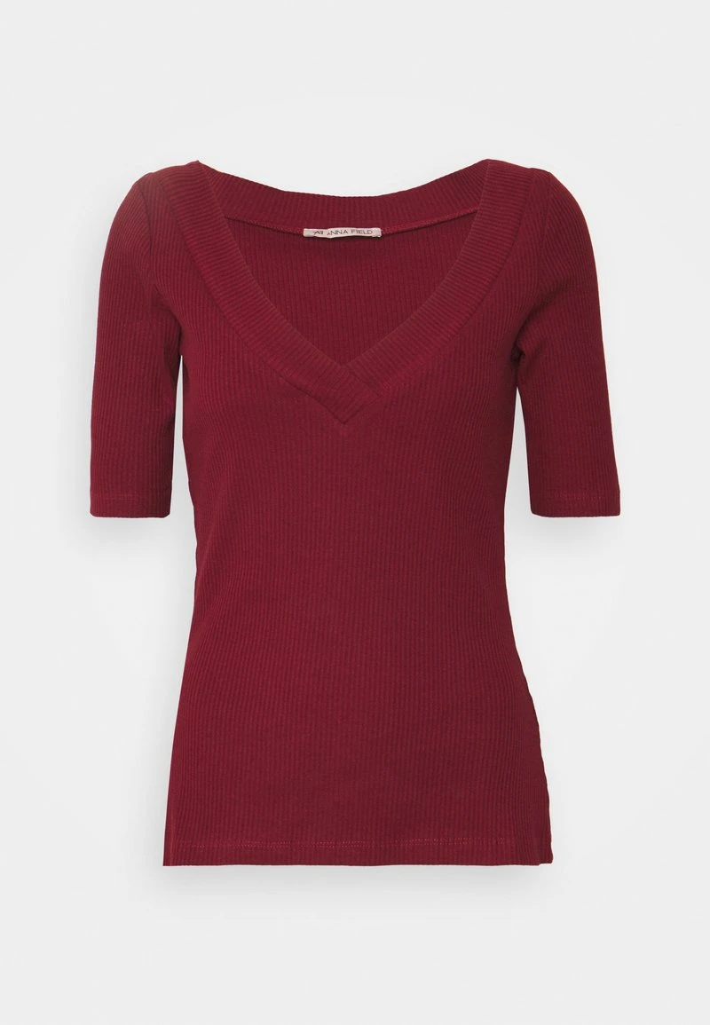 Mejor precio 😉 Anna Field Camiseta Estampada - Dark Red, Mujer ❤️ 3 Mejor precio 😉 Anna Field Camiseta Estampada - Dark Red, Mujer ❤️