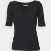 Presupuesto 🤩 Anna Field Camiseta Estampada - Black, Mujer 😍