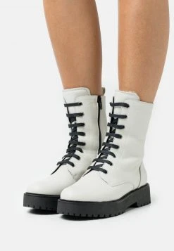 Venta express ⌛ Anna Field LEATHER - Botines Con Plataforma - Offwhite, Mujer 👏