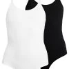 Para estrenar ✨ Anna Field 2PP STRING BODIES THONG SHAPE - Body - White/black, Mujer ✔️ -Tienda barata Anna Field 972b0b5fbc6842b08c6ba559a2bebb80