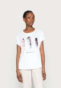 Venta al por mayor 🔔 Anna Field FRANCESCA FREE LIKE A BIRD FEATHER TEE - Camiseta Estampada - White, Mujer ❤️