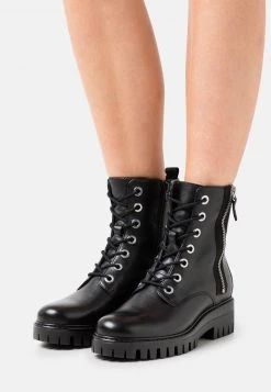 Descuento 🎉 Anna Field LEATHER - Botines Con Cordones - Black, Mujer 👍