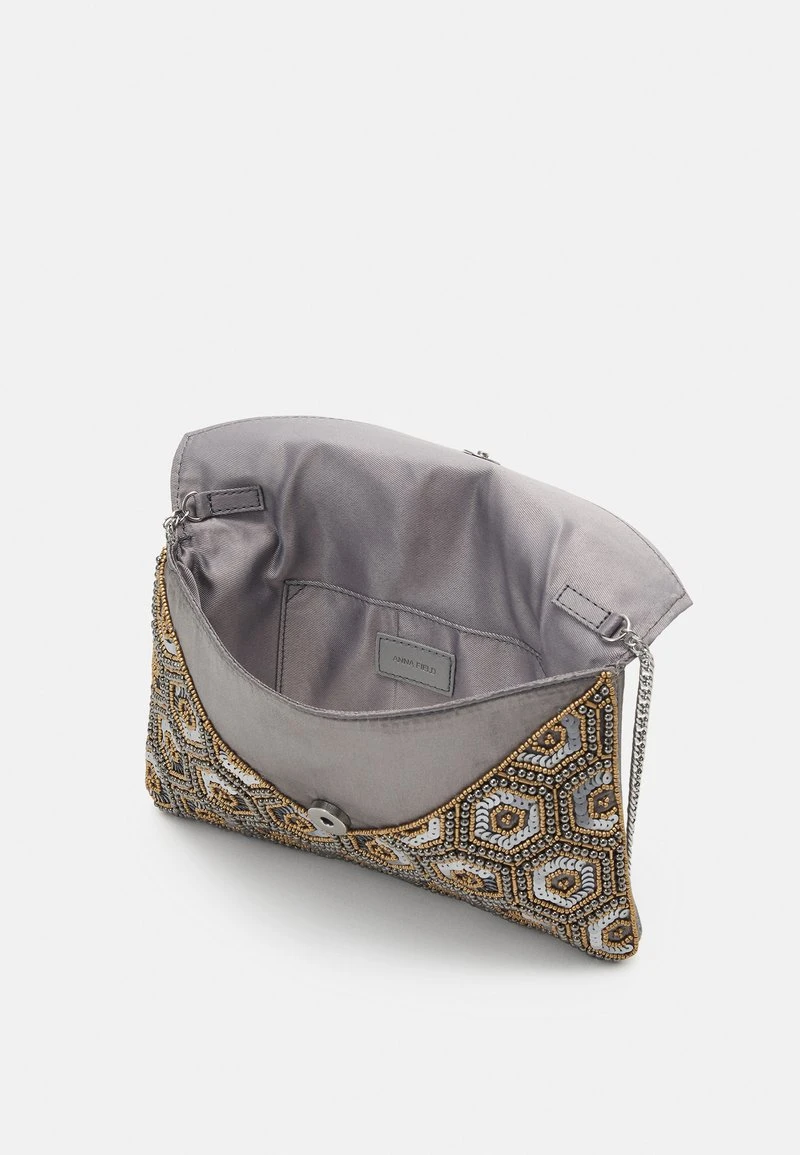 Mejor trato 🧨 Anna Field Clutch - Silver-coloured, Mujer 🔔 7 Mejor trato 🧨 Anna Field Clutch - Silver-coloured, Mujer 🔔 - Imagen 5