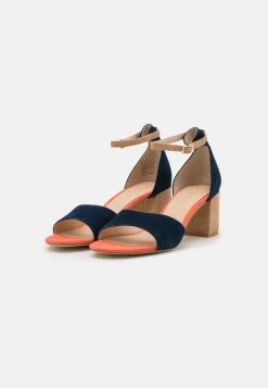Nuevo 🛒 Anna Field LEATHER - Sandalias - Dark Blue, Mujer 😍 -Tienda barata Anna Field a79c6afc562b4a5991904813f3f43b29