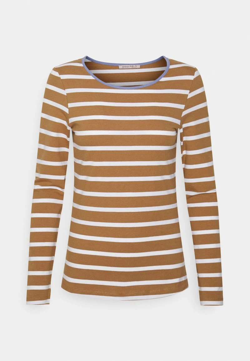 ofertas ⌛ Anna Field STRIPEY CONTRAST - Camiseta De Manga Larga - Brown, Mujer 👍 3 ofertas ⌛ Anna Field STRIPEY CONTRAST - Camiseta De Manga Larga - Brown, Mujer 👍
