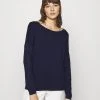 Toma de corriente ⌛ Anna Field RELAXED BOAT NECK - Jersey De Punto - Dark Blue, Mujer 🎉