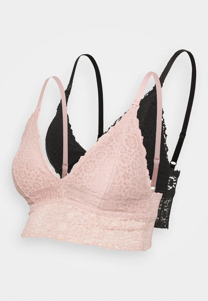 Presupuesto ⌛ Anna Field MATERNITY LACE BRALETTE 2 PACK - Sujetador Sin Aros - Black/pink, Mujer 👏 3 Presupuesto ⌛ Anna Field MATERNITY LACE BRALETTE 2 PACK - Sujetador Sin Aros - Black/pink, Mujer 👏