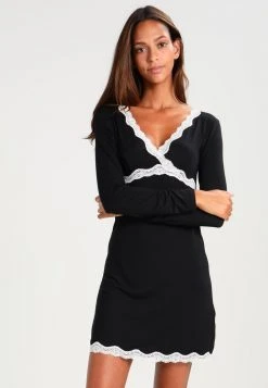 Nuevo ✔️ Anna Field HEIDI LONG SLEEVES VISCOSE NIGHTDRESS - Camisón - Black, Mujer 🤩