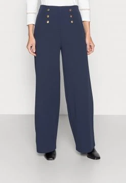 Las mejores reseñas de ❤️ Anna Field BUTTON WAIST WIDE LEG PANTS - Pantalones - Dark Blue, Mujer ⭐