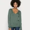 Comprar 🔥 Anna Field OPEN V NECK JUMPER - Jersey De Punto - Green, Mujer ⌛