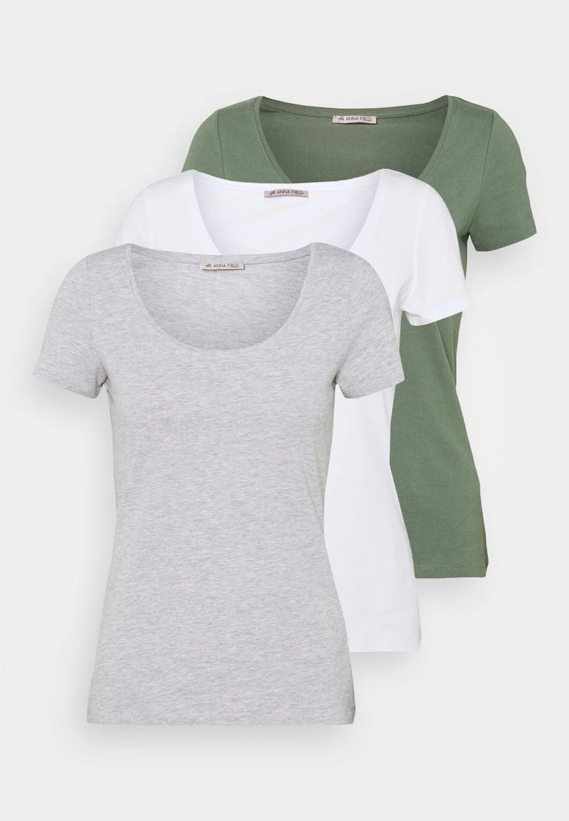 Comprar 🎉 Anna Field 3 PACK - Camiseta Básica - White/mottled Light Grey/light Green, Mujer 👏 9 Comprar 🎉 Anna Field 3 PACK - Camiseta Básica - White/mottled Light Grey/light Green, Mujer 👏 - Imagen 7