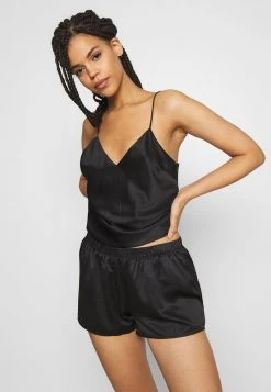 Presupuesto ⌛ Anna Field SIMPLE SATIN SHORT SET - Pijama - Black, Mujer ❤️ -Tienda barata Anna Field bf9abd9ea6a24dcb9383c9f8cd7f5605