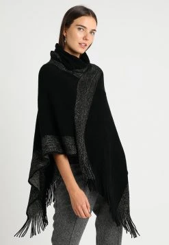 Nuevo ⭐ Anna Field Poncho - Black/gold, Mujer 👍