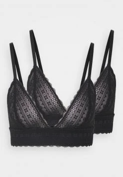 Comprar 🧨 Anna Field 2 Pack Greer Lace Bralette - Sujetador Sin Aros - Black, Mujer ⭐