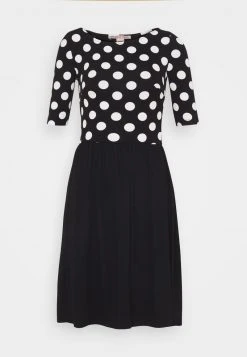 Venta al por mayor ✔️ Anna Field BOAT NECK PRINT 😉 DRESS WITH SOLID 🧨 SKIRT - Vestido Ligero - Black/white, Mujer ❤️ -Tienda barata Anna Field c9ad2ac6aeb84e0990ef2fa07f3442d7