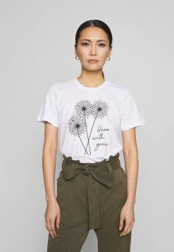 Mejor trato 💯 Anna Field Camiseta Estampada - White, Mujer ⭐