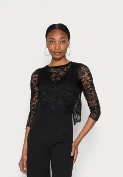 Lo mas barato 🔥 Anna Field Occasion SET - Detacheable Lace Top With V Neck Sleeveless Jumpsuit - Mono - Black, Mujer ❤️