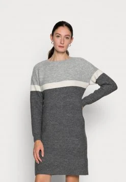 Mejor precio 🧨 Anna Field Vestido De Punto - Black/grey, Mujer ⭐