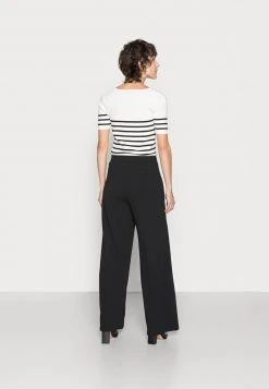 Venta al por mayor ⌛ Anna Field WIDE LEG PANTS WITH DETAIL - Pantalones - Black, Mujer 😉 -Tienda barata Anna Field d50aead004094a0983f2d6ee287159f2