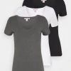 Gran venta ✨ Anna Field 3 PACK - Camiseta Básica - Black, White, Mujer 🌟 -Tienda barata Anna Field d8673abc075746a285714e911a623aef