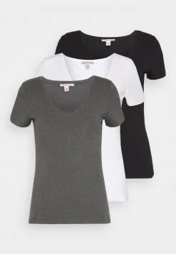 Gran venta ✨ Anna Field 3 PACK - Camiseta Básica - Black, White, Mujer 🌟