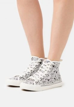 Mejor precio ⌛ Anna Field LOVE - Zapatillas Altas - Black/white, Mujer 🌟