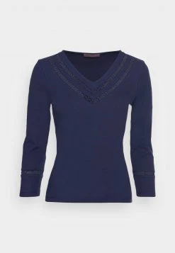 mejor venta 💯 Anna Field V-NECK TAPE INSERT SLEEVE - Camiseta De Manga Larga - Dark Blue, Mujer ⭐ 10 mejor venta 💯 Anna Field V-NECK TAPE INSERT SLEEVE - Camiseta De Manga Larga - Dark Blue, Mujer ⭐ -Tienda barata Anna Field e14aba7c7bde4eba8b6a22aa201a4205