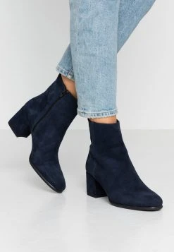 Toma de corriente 🔔 Anna Field LEATHER BOOTIES - Botines - Dark Blue, Mujer 😀