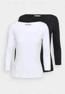 Venta express 🤩 Anna Field 2 PACK - Camiseta De Manga Larga - White/black, Mujer 👏 -Tienda barata Anna Field e9103d8e05a6451786eb0ce01a8aec49