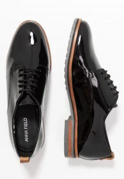 mejor venta ❤️ Anna Field LEATHER FLAT SHOES - Zapatos De Vestir - Black, Mujer 🤩 -Tienda barata Anna Field e9bc2b20bfb9442c9dfda5066abd3f69