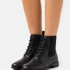 Mejor precio ⭐ Anna Field COMFORT - Botines Con Cordones - Black, Mujer 🤩